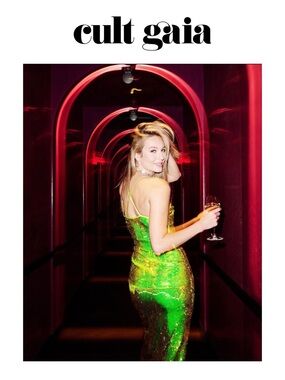 cult gaia | Dresses | Cult Gaia Lime Green Sequin Top Worn Once Great  Condition | Poshmark